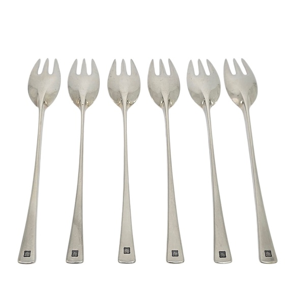 Set of 6 Dansk Denmark Sterling Silver Tjorn Salad Forks #20614 - Picture 2 of 9
